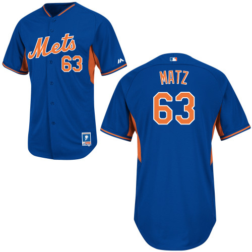 Steven Matz #63 Youth Baseball Jersey-New York Mets Authentic Cool Base BP MLB Jersey